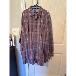 Men’s George Strait Wrangler Plaid Button Down - 3XLT